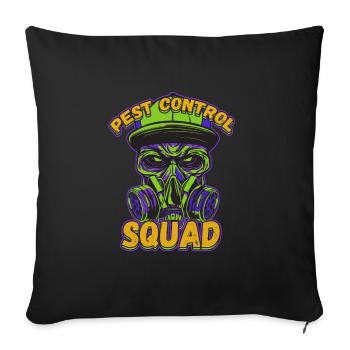 Conception d’escouade de lutte antiparasitaire pour un tueur d’insectes - Housse de coussin décorative 45 x 45 cm - noir - Devant