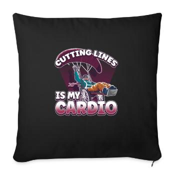 Handicap Wheelchair Design for an Amputation - Sofa pillowcase 17,3'' x 17,3'' (45 x 45 cm) - black - Front