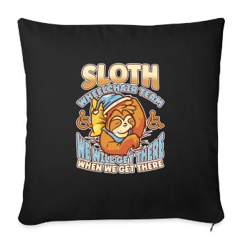 Handicap Wheelchair Design for an Amputation - Sofa pillowcase 17,3'' x 17,3'' (45 x 45 cm) - black - Front