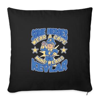 Conception de l’application du droit pour un agent de police - Housse de coussin décorative 45 x 45 cm - noir - Devant