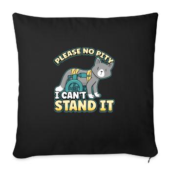 Handicap Wheelchair Design for an Amputation - Sofa pillowcase 17,3'' x 17,3'' (45 x 45 cm) - black - Front