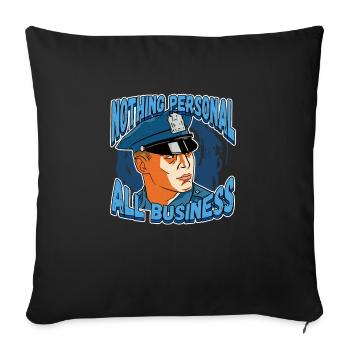 Conception de l’application du droit pour un agent de police - Housse de coussin décorative 45 x 45 cm - noir - Devant