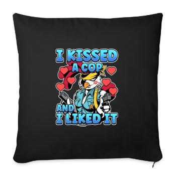 Conception de l’application de la loi pour un agent de police - Housse de coussin décorative 45 x 45 cm - noir - Devant