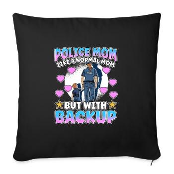 Conception de l’application de la loi pour un agent de police - Housse de coussin décorative 45 x 45 cm - noir - Devant