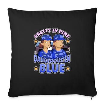 Conception de l’application de la loi pour un agent de police - Housse de coussin décorative 45 x 45 cm - noir - Devant