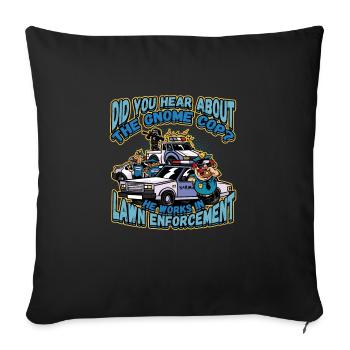 Conception de l’application de la loi pour un agent de police - Housse de coussin décorative 45 x 45 cm - noir - Devant