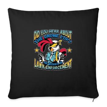 Conception de l’application de la loi pour un agent de police - Housse de coussin décorative 45 x 45 cm - noir - Devant