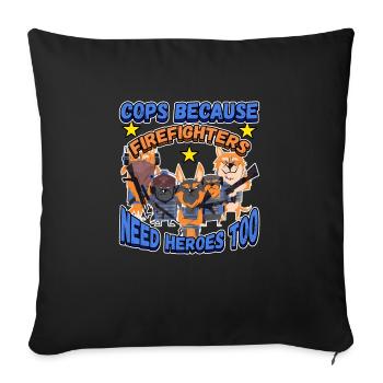 Conception de l’application de la loi pour un agent de police - Housse de coussin décorative 45 x 45 cm - noir - Devant