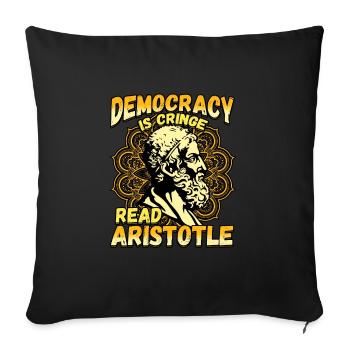 Greek Mythology Design for a Greek Philosophers - Sofa pillowcase 17,3'' x 17,3'' (45 x 45 cm) - black - Front
