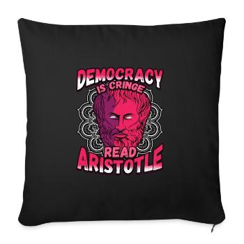 Greek Mythology Design for a Greek Philosophers - Sofa pillowcase 17,3'' x 17,3'' (45 x 45 cm) - black - Front