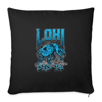 Norse Viking Mythology Design for Viking Warriors - Sofa pillowcase 17,3'' x 17,3'' (45 x 45 cm) - black - Front