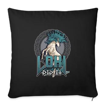Norse Viking Mythology Design for Viking Warriors - Sofa pillowcase 17,3'' x 17,3'' (45 x 45 cm) - black - Front