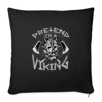 Norse Viking Mythology Design for Viking Warriors - Sofa pillowcase 17,3'' x 17,3'' (45 x 45 cm) - black - Front