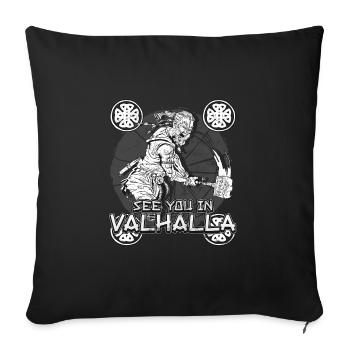 Norse Viking Mythology Design for Viking Warriors - Sofakissenbezug 45 x 45 cm - Schwarz - Vorne