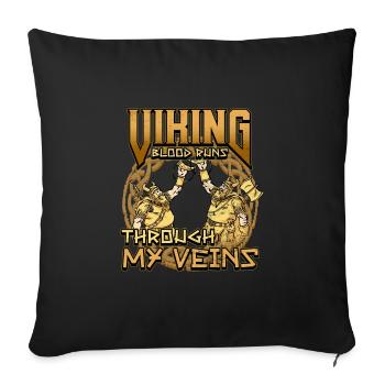 Norse Viking Mythology Design for Viking Warriors - Sofakissenbezug 45 x 45 cm - Schwarz - Vorne