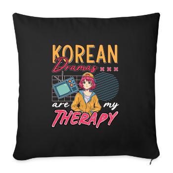 Korean Pop Design for a K-Pop Fashion Fan - Sofa pillowcase 17,3'' x 17,3'' (45 x 45 cm) - black - Front