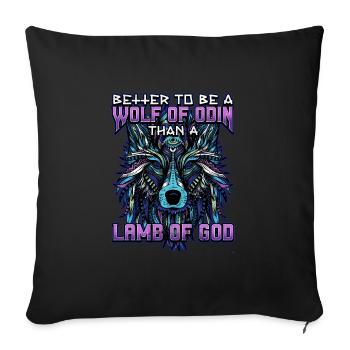 Conception de la mythologie viking nordique pour les guerriers vikings - Housse de coussin décorative 45 x 45 cm - noir - Devant