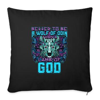 Conception de la mythologie viking nordique pour les guerriers vikings - Housse de coussin décorative 45 x 45 cm - noir - Devant