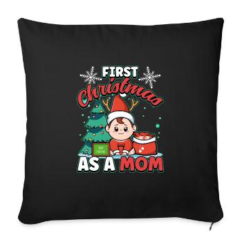 Pregnancy Mom To Be Christmas Design for a Xmas - Sofa pillowcase 17,3'' x 17,3'' (45 x 45 cm) - black - Front