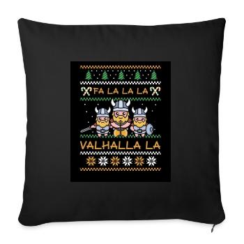 Xmas Valhalla Ugly Christmas Design for a Norse - Sofakissenbezug 45 x 45 cm - Schwarz - Vorne
