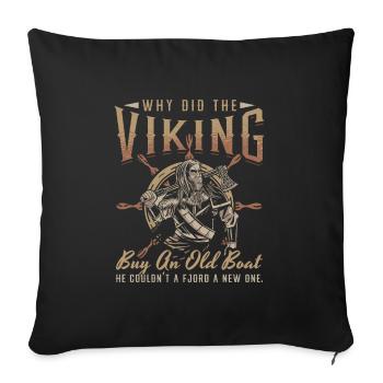 Conception de l’histoire viking nordique pour les guerriers vikings - Housse de coussin décorative 45 x 45 cm - noir - Devant