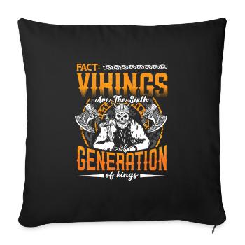 Norse Viking Mythology Design for Viking Warriors - Sofa pillowcase 17,3'' x 17,3'' (45 x 45 cm) - black - Front