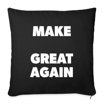 Make "Your Word" Great Again - Schablone - Sofakissenbezug 45 x 45 cm - Schwarz - Vorne
