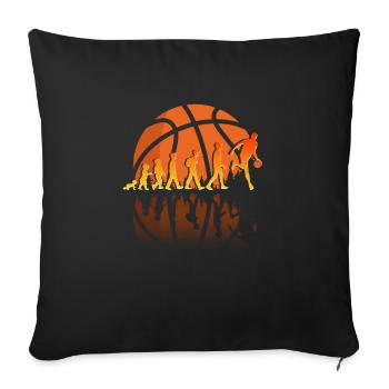 Basketball Sport Evolution BBall - Sofa pillowcase 17,3'' x 17,3'' (45 x 45 cm) - black - Front