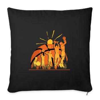 Basketball Sport Evolution BBall - Sofa pillowcase 17,3'' x 17,3'' (45 x 45 cm) - black - Front