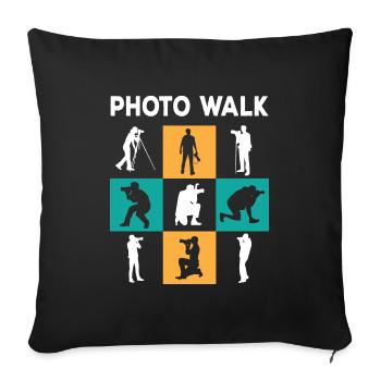 Journée Photowalk - Housse de coussin décorative 45 x 45 cm - noir - Devant