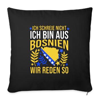 Proud Bosnian Bosniaks Bosnia Herzegovina - Sofa pillowcase 17,3'' x 17,3'' (45 x 45 cm) - black - Front