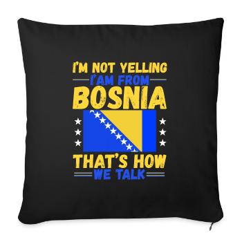 Proud Bosnian Bosniaks Bosnia Herzegovina - Sofa pillowcase 17,3'' x 17,3'' (45 x 45 cm) - black - Front