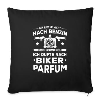 Ich Dufte Nach Biker Parfüm Biker Spruch - Sofakissenbezug 45 x 45 cm - Schwarz - Vorne
