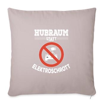 Déplacement au lieu de déchets électroniques Essence pour moteur à combustion - Housse de coussin décorative 45 x 45 cm - taupe clair - Devant