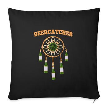 Beercatcher Dreamcatcher Beer Party - Sofakissenbezug 45 x 45 cm - Schwarz - Vorne