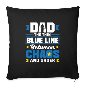 Dad the Protector Father's Day Design for - Sofakissenbezug 45 x 45 cm - Schwarz - Vorne