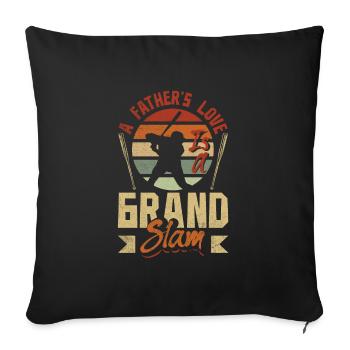Un amour des pères est une fête des pères du Grand Chelem - Housse de coussin décorative 45 x 45 cm - noir - Devant