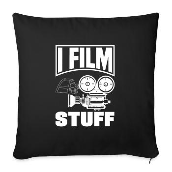 I Film Stuff Filmmaker - Sofa pillowcase 17,3'' x 17,3'' (45 x 45 cm) - black - Front