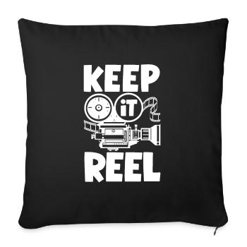 Keep It Reel Filmmaker - Sofa pillowcase 17,3'' x 17,3'' (45 x 45 cm) - black - Front