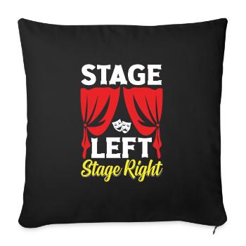 Stage Left Stage Right Theatre Actor Symphony - Sofakissenbezug 45 x 45 cm - Schwarz - Vorne