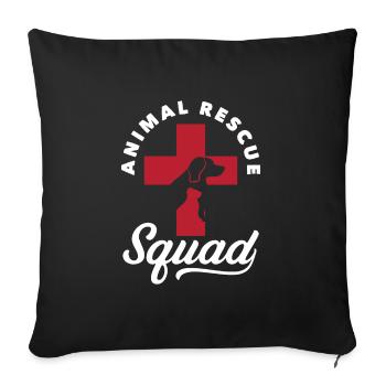 Animal Rescue Squad - Sofa pillowcase 17,3'' x 17,3'' (45 x 45 cm) - black - Front
