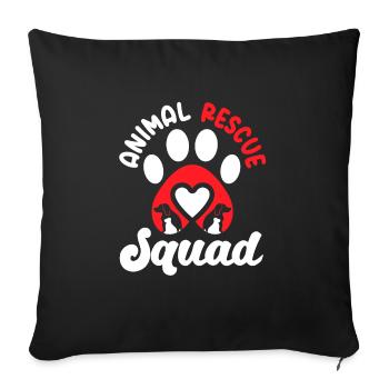 Animal Rescue Squad - Sofa pillowcase 17,3'' x 17,3'' (45 x 45 cm) - black - Front