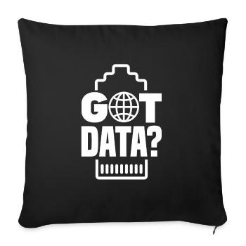 Vous avez des données ? Administrateur réseau - Housse de coussin décorative 45 x 45 cm - noir - Devant