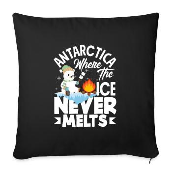 Antarctica where the ice never melts Expedition - Sofa pillowcase 17,3'' x 17,3'' (45 x 45 cm) - black - Front