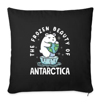 The frozen beauty of Antarctica Expedition - Sofa pillowcase 17,3'' x 17,3'' (45 x 45 cm) - black - Front