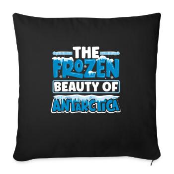The frozen beauty of Antarctica Expedition - Sofa pillowcase 17,3'' x 17,3'' (45 x 45 cm) - black - Front
