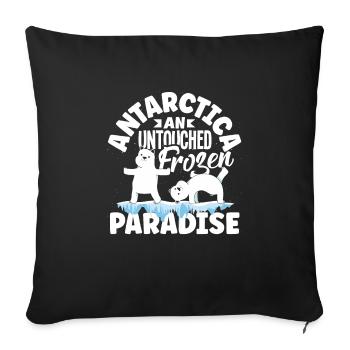 Antarctica an untouched frozen Paradise - Sofa pillowcase 17,3'' x 17,3'' (45 x 45 cm) - black - Front
