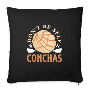 Conchas Design for a Mexican Food Lover with - Sofa pillowcase 17,3'' x 17,3'' (45 x 45 cm) - black - Front