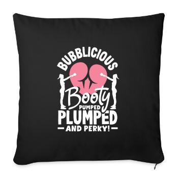Butin pétillant: pompé, repulpé et perky - Housse de coussin décorative 45 x 45 cm - noir - Devant