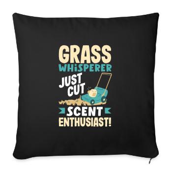 Grass Whisperer Just-Cut Scent Enthusiast - Sofa pillowcase 17,3'' x 17,3'' (45 x 45 cm) - black - Front